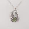 Green Amethyst Silver Pendant, 925 Sterling Silver Amethyst Gemstone Jewelry For Wedding Gift CP-42-11