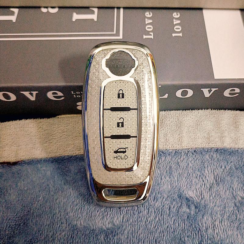 

White Diamond Tpu For Nissan X-Trail T33 Kicks Qashqai J12 Juke Teana Altima Ariya Remote Car Key Case Cover Holder