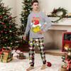 Print Cute Family Set Pajamas, Home Clothes, Family Set Long Sleeve Top Pants Set