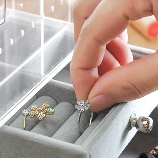 Dustproof Acrylic Earrings Jewelry Storage Box Display Stand Holder Drawer Rack