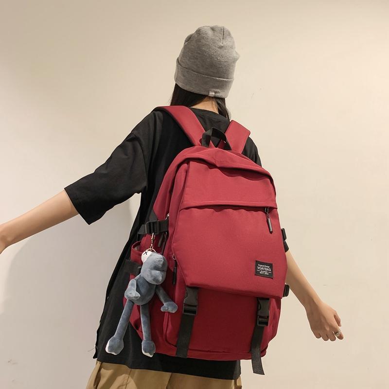 Schulrucksack für Studenten mit großer Kapazität, Herren-Computer-Reiserucksack, Damen-Rucksack in Unifarben