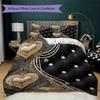 Gorgeous Heart Pattern Bedding uilt Set uilt Cover Pillowcase Home Decoration Birthday Gift (1 * duvet cover + 2 * pillowcase  without core)