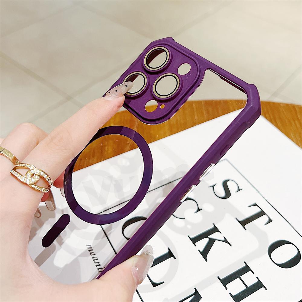 Carcasă de telefon transparentă magnetică cu curea pentru iPhone 15 14 13 12 11 Pro Max Plus pentru Magsafe Crossbody Lanyard Hard Acrylic Cover