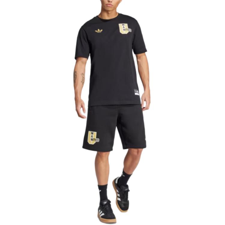 Adidas Originals Manchester V R C T Fashion Soft Comfortable Versatile Casual Sports Shorts Men Shorts Black JF0362