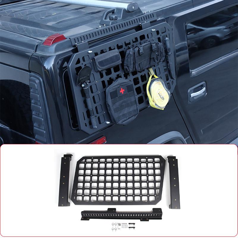 For Hummer H2 2003-2009 Aluminum alloy Car Rear Side Window Protective Hanging Bag Board Exterior Car Accessories