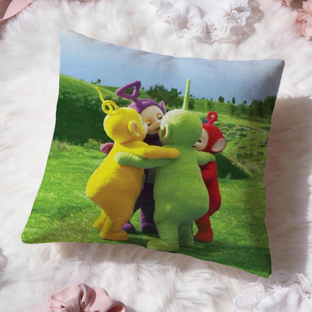 Cute T-Teletubbies Cushion Cover Premium Comfort Reversible Pillow Cove -Two in One Design for Any Room & Car Interior