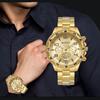 Original Men's Watches Luxury Business Large Dial Stainless Steel Quartz Watch for Business Activity Meeting