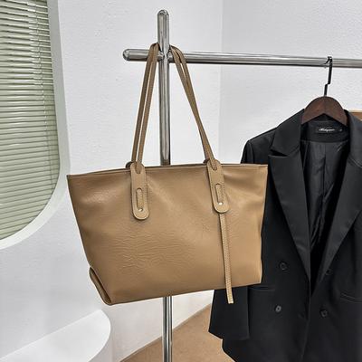 Jauna sieviešu vienkārša liela tilpuma sieviešu soma iepirkumu soma retro ikdienas rokassoma plecu soma modes