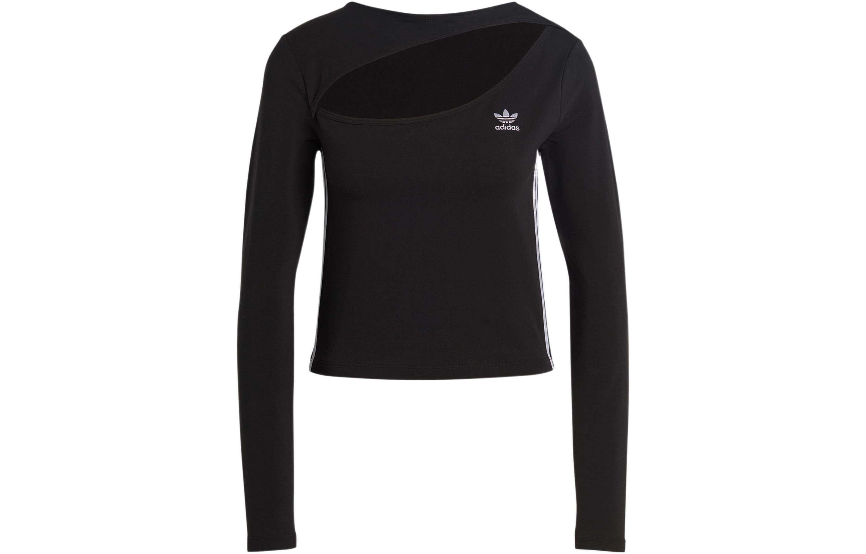 Adidas Originals CENTRE Cut Out Top Crop Top Women s Black II6085 S