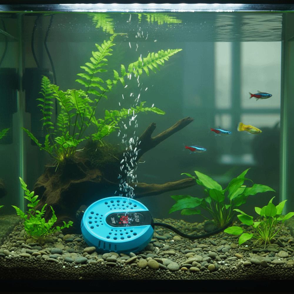 17-34°C Aquarium Turtle Heater LCD Display Low Water Level Fish Tank Submersible Heater Automatic Temperature Controller