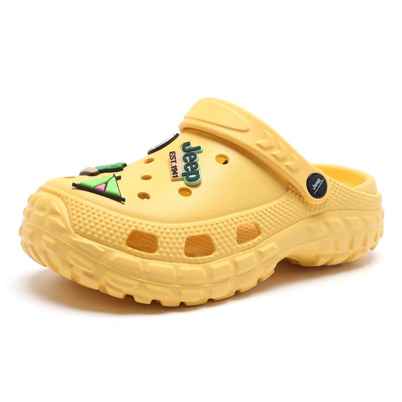 Jeep EVA Trendy Casual Versatile Hole Shoes Women Shoes Yellow P301091409-J011-4