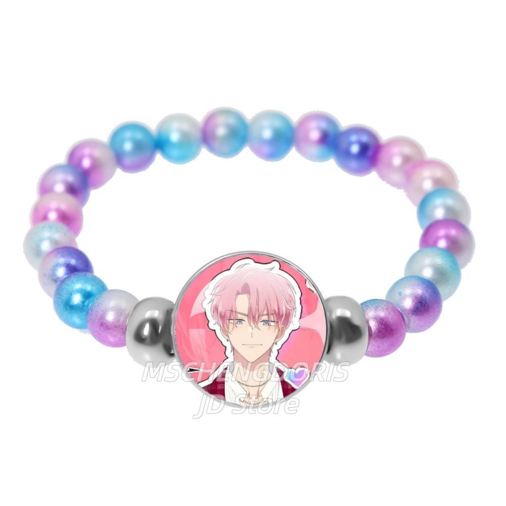 Tamon-kun Ima Docchi Anime Bracelet Fukuhara Tamon Anime Glass Cabochon Handmade Colorful Beads Bracelet Jewelry Charm Fans Gift