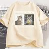 Meow or Mew You Can Only Choose One Meme T-Shirt Funny Silly Cat Humor T Shirt Men Women Harajuku Casual Short Sleeve Tee