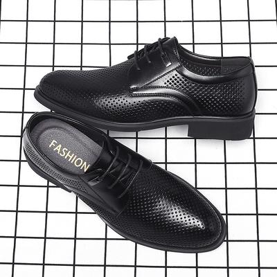 2025 sapatos de couro para vestido social masculino sapatos de couro vazados respiráveis de verão para homem sapatos com furos sapatos masculinos 2288-1