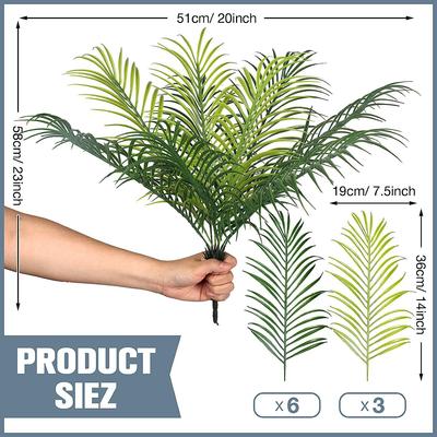 Tropical Fern Simulation Iron Tree Leaves Simulation Green Plants Bundle Artificial Palm Tree Jungle Boston False Tree
