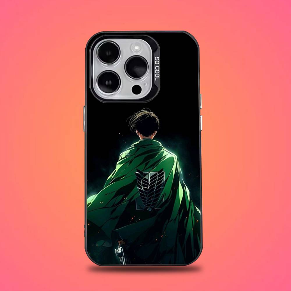 

Levi Ackerman Attack on Titan Phone Case For iPhone 16,15,14,13,12,11,Mini,Pro,E,SE4,XS,MAX Black Candy Matte Cover iPhone16