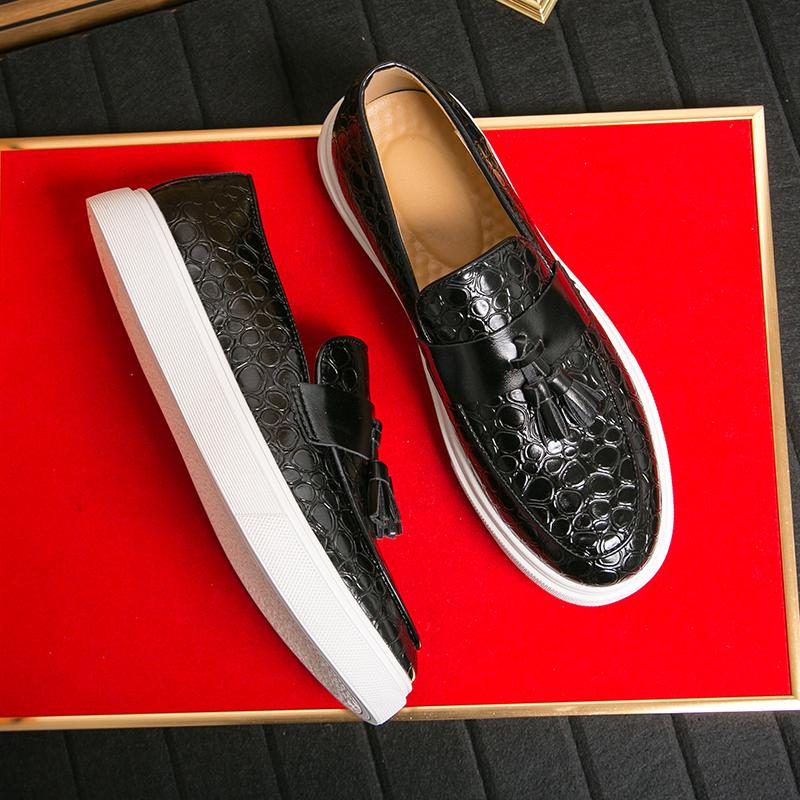 Módní italské pánské svatební boty bez podpatku Luxusní kožené boty Ručně šité Elegantní podzimní Formální Business Mokasíny Společenské boty Pánská velikost 38-46