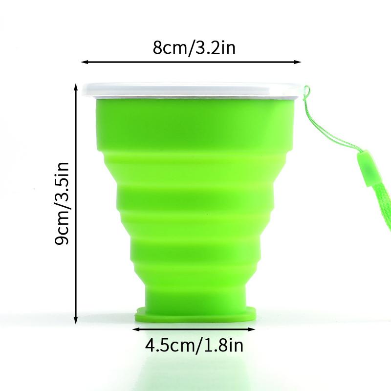 200ML Silicone Folding Cup Portable Collapsible Foldable Cup For Picnic Drinking Mug Heat Resistant Telescopic  Camping Cups
