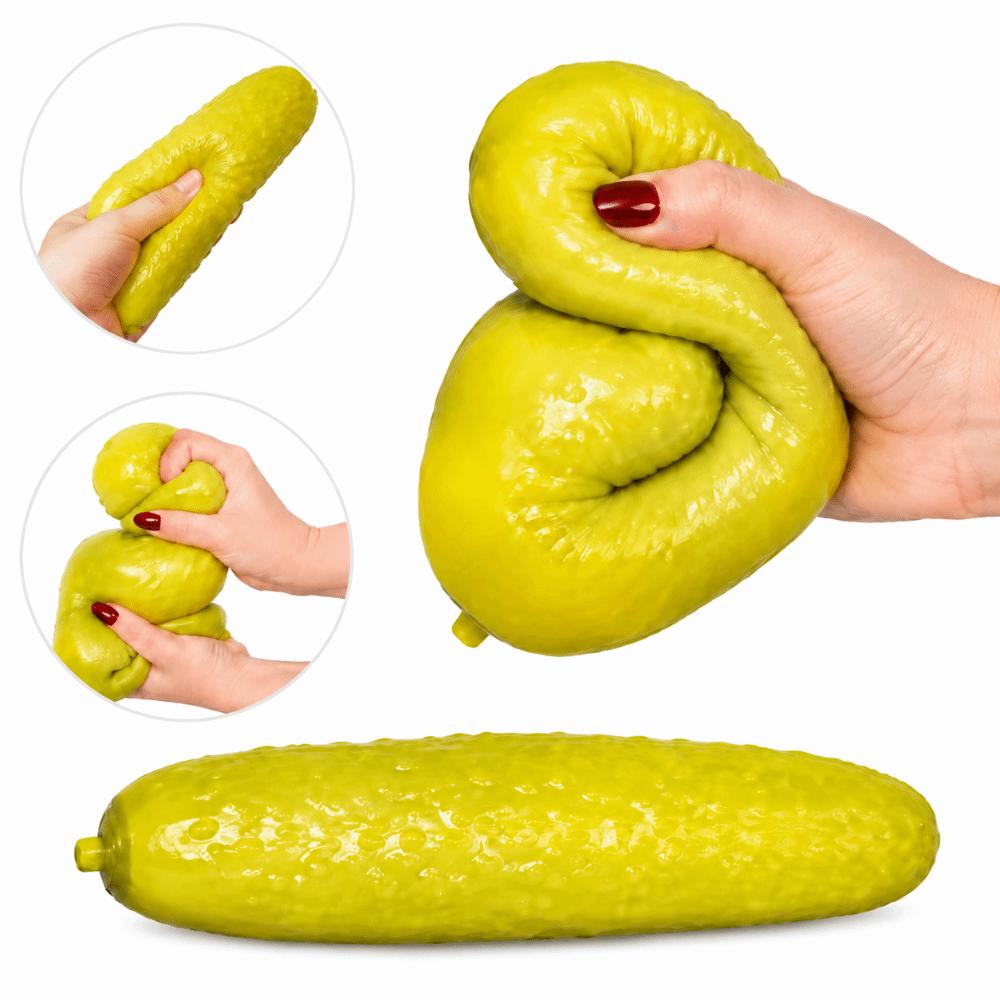 Slow Rebound Cucumber Squeezable Toys Stretchy Texture Pickled Cucumber Pinch Toy Sensory Toy