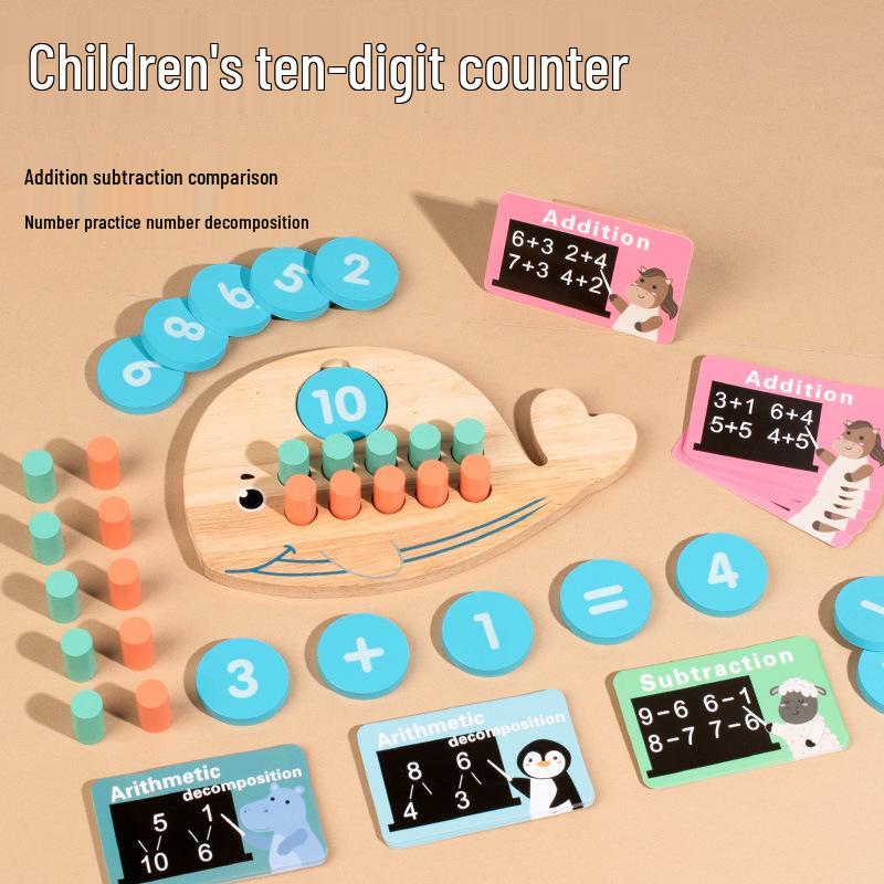 Children s Early Education Arithmetic Board with Large Particle Building Blocks