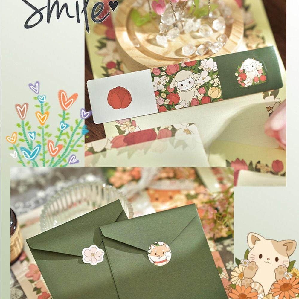 Multicolor Letter Stationery Cartoon Animal Writing Paper with Envelopes  School Office Supplies