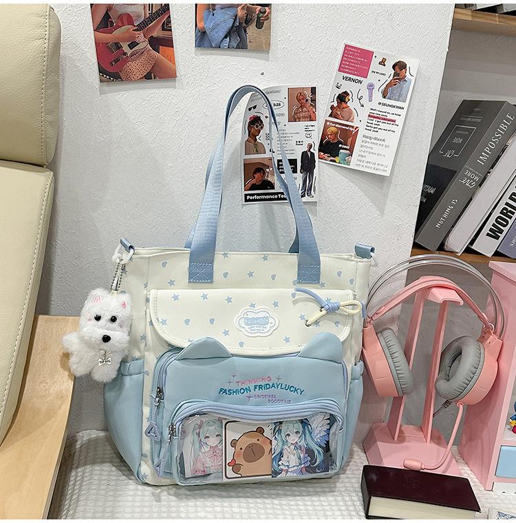 Schoolbag Japanese Ins Cute College Style Make-up Bag Female High-value Primary and Secondary School Students Grades 1-1 Two-piece Backpack