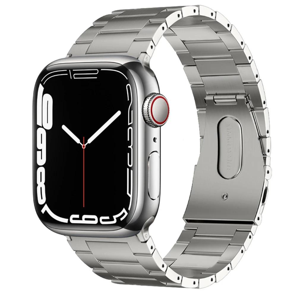 Titan Metallarmband für Apple Watch Ultra 49mm 10 9 8 7 45mm 41mm 42mm 46mm Leichtes Armband Band iWatch 6 5 4 SE Correa