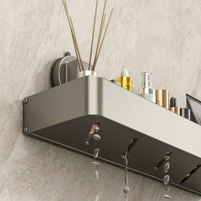 Bathroom storage rack without punching large capacity shower gel and shampoo storage rack bathroom accessories bathroom shelves