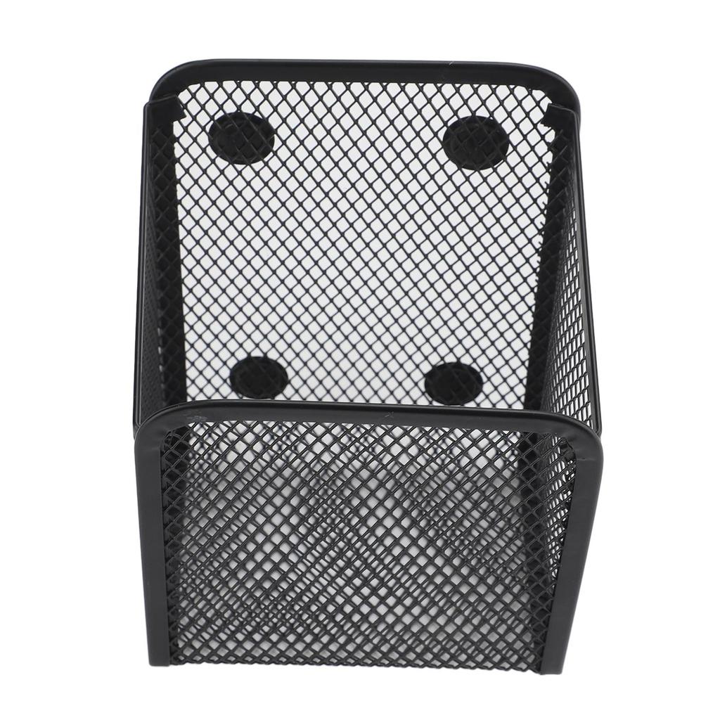 Magnetischer Stifthalter Multifunktionaler Metallgitter Schreibwaren Organizer Aufbewahrungskorb für Kühlschrank Whiteboard