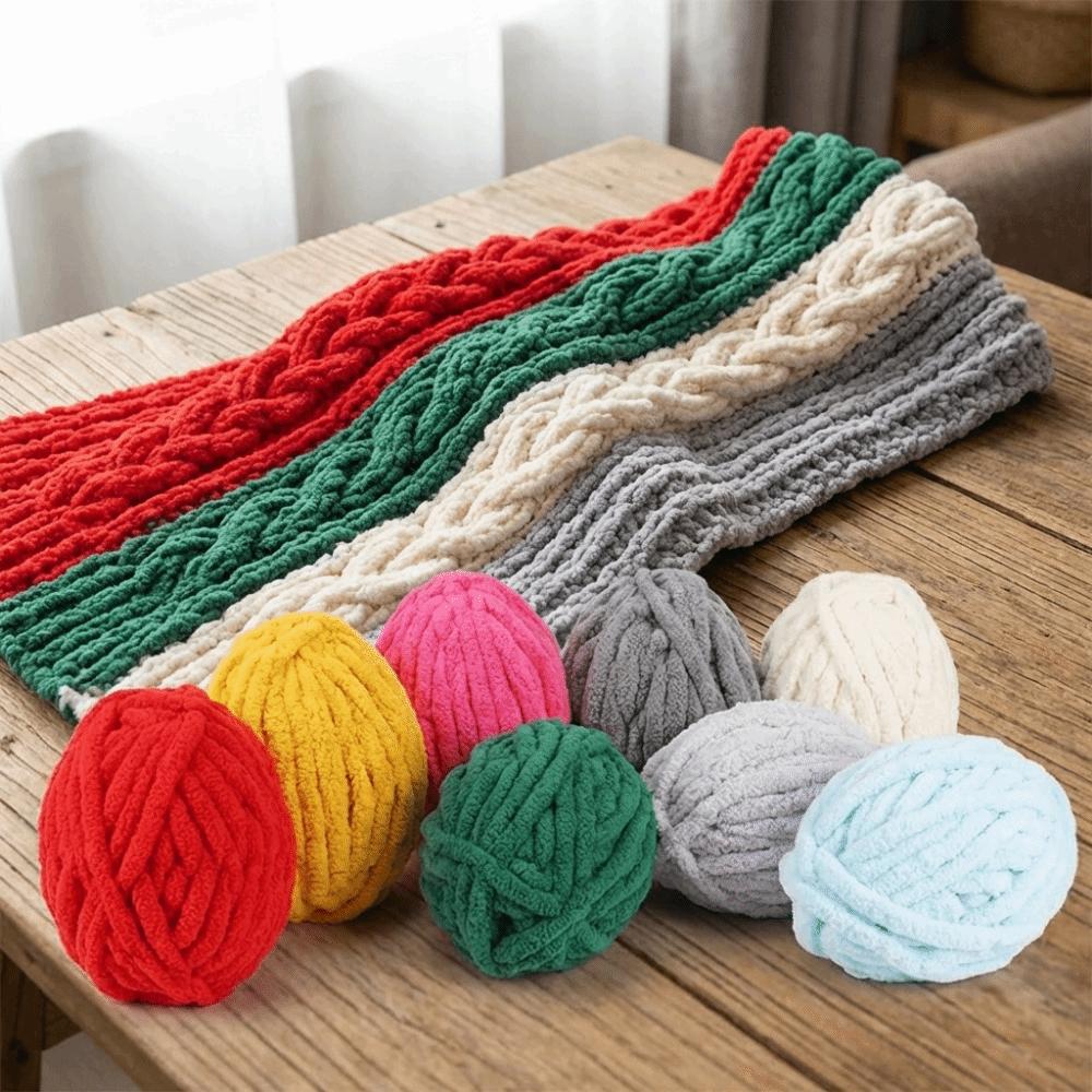 Chenille Chunky Yarns Multi-color Large Ball Thick Yarn Ball Hand-Knitted Soft Icelandic Scarf Yarn for Blanket Knitting