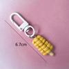 Funny Barbecue Keychain Creative Simulation Food Keyring Mini Meat Skewer Model Pendant Bag Hanging Ornament Gifts