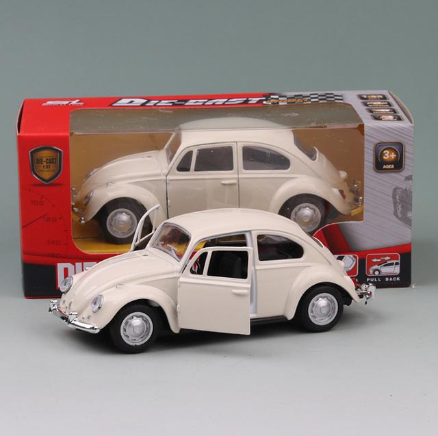 Klassischer 1967 Volkswagen VW Classic Beetle Bug Vintage Maßstab 1:36 Druckguss-Metall-Rückziehauto-Modellspielzeug für Geschenk/Kinder