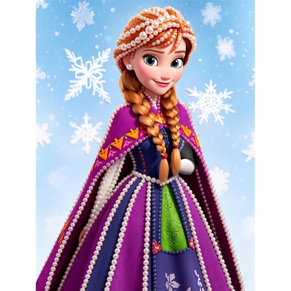 

Disney Pearl Painting Frozen Anna 5D DIY Pearl Picture Crafts for Adults/Beginners Gift Ideas Home Decor 30x40