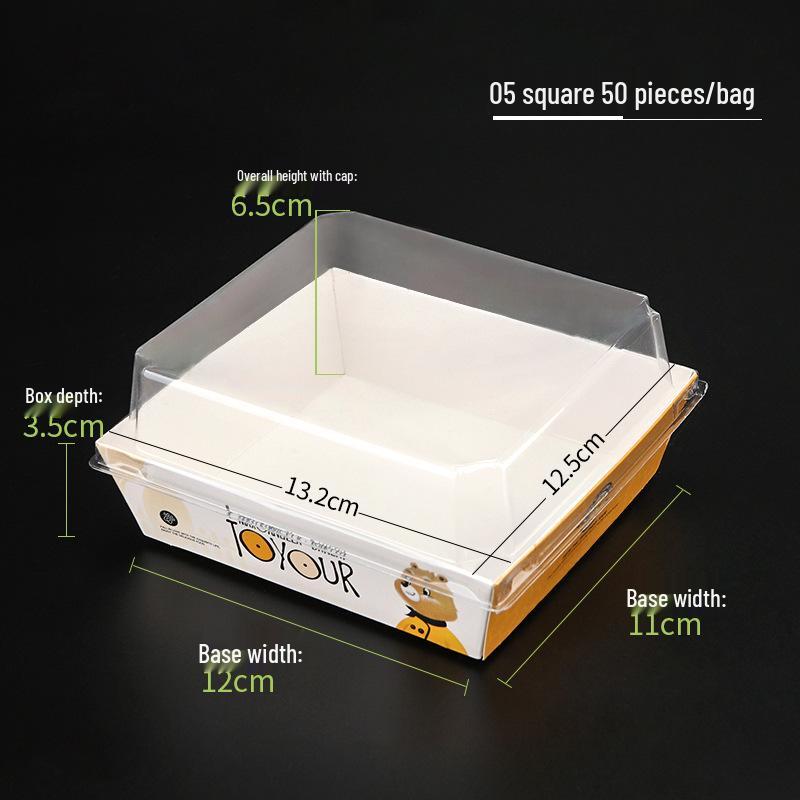 Rousong Xiaobei Pastry Box: Oil-Proof Takeout Container for Desserts, Snow Mei Niang, Puffs, and Cake Rolls.