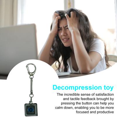 1/10 Piezas Clicker de Teclado Juguete para Aliviar el Estrés Alivio de la Ansiedad Llavero Colgante para Concentración Pequeño Portátil Ligero Juguete Fidget