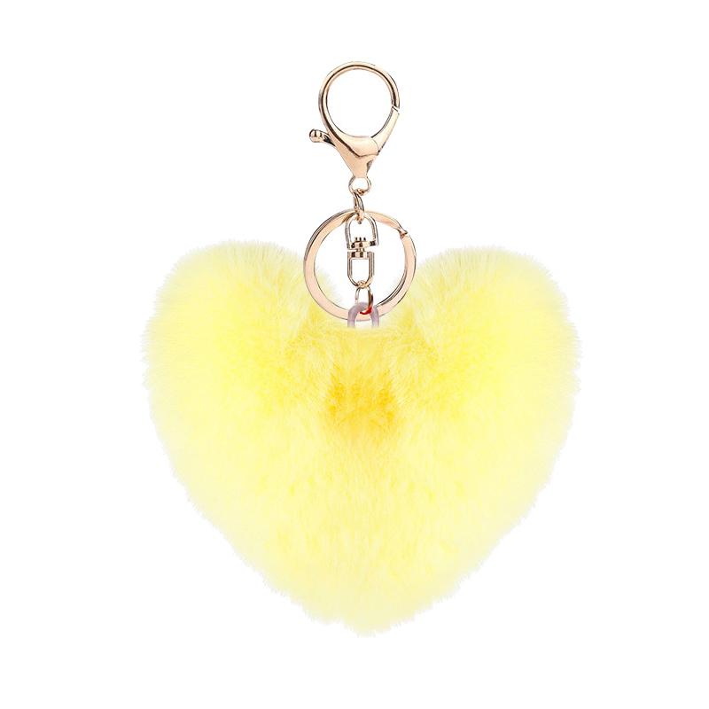 Kreative süße bunte Plüsch Pfirsich Herz Schlüsselanhänger Tasche Anhänger Charms Auto Schlüssel Zubehör Schmuckstück für Mädchen Schlüsselanhänger