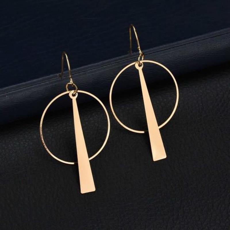 Geometric Circle Long Women's Metal Earrings Alloy Jewelry Accessories Party Gift