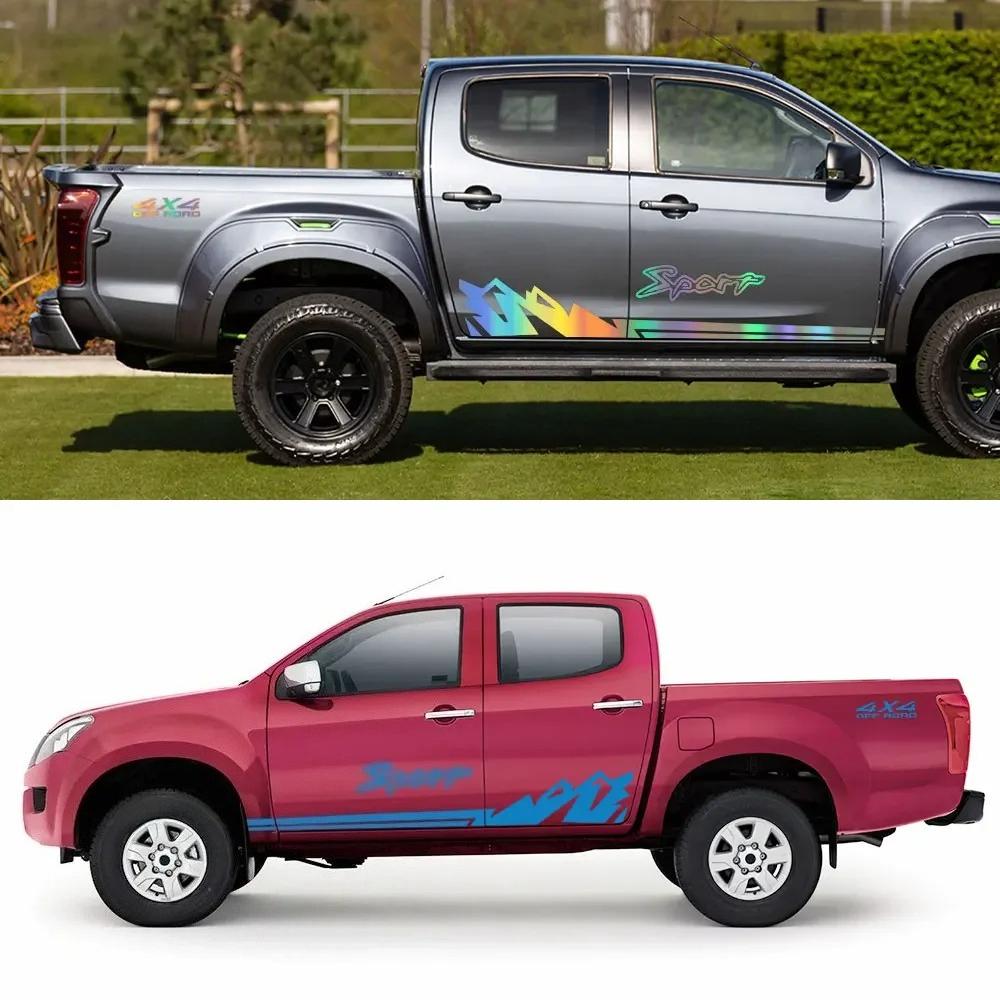 Pickup Decal For Isuzu Dmax Toyota Tacoma Car Stickers Truck Mountain 4x4 Sport Style Vinyl Cover Auto Decoration Accessories