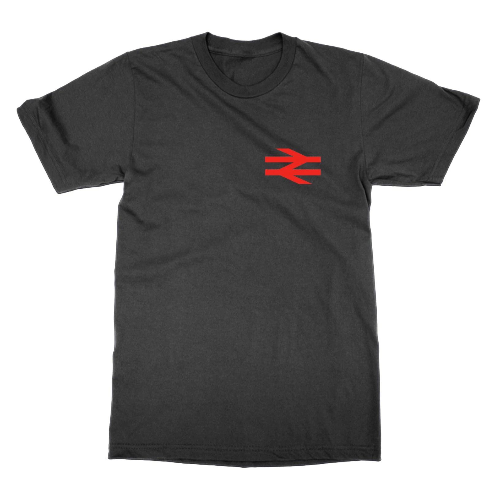 British Rail Logo BADGE T-Shirt Retro Trainspotting Top Trainspotter Tee 2XL