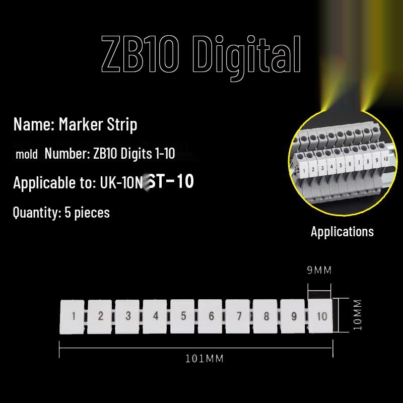 UK 2.5B/5/6/10N Rail Mount Terminal Block with Non-Stripping Screw Clip