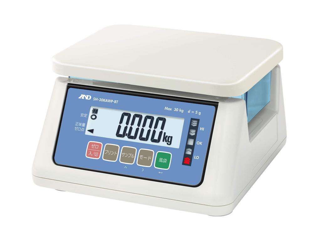 dustproof and waterproof digital scale wireless communication model A&D SH30KAWP-BT-JA