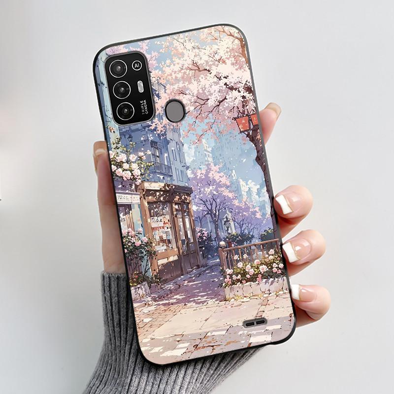 Für ZTE Blade A52 Hülle Für ZTE BladeA52 Rückabdeckung Silikon Weich Schwarz TPU Luxus Drache Niedlich Cool Jungen Mädchen Stoßfänger Handyhülle