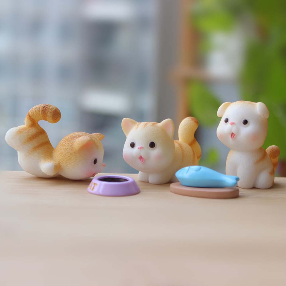 Cute Pet Micro Landscape Fairy Garden DIY Kitten Ornament Figurines Small Statue Miniatures