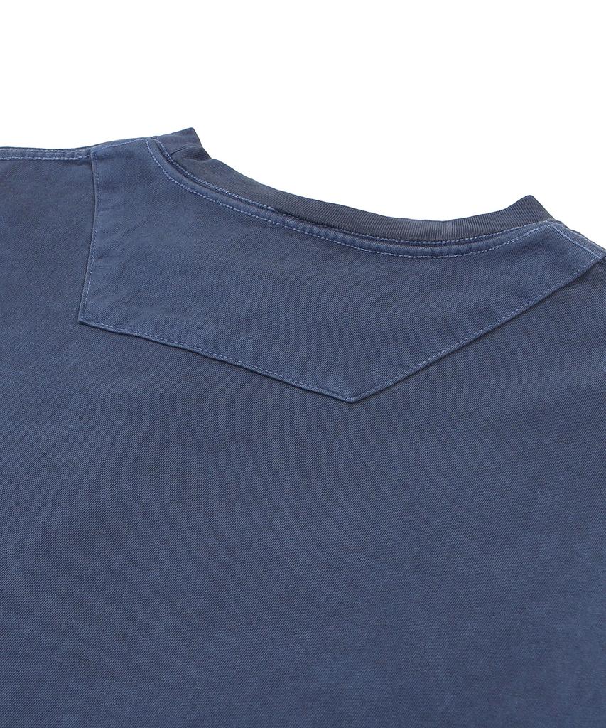 ADERNM Back Cut-Line Oversized Pigment T-Shirts (Navy)