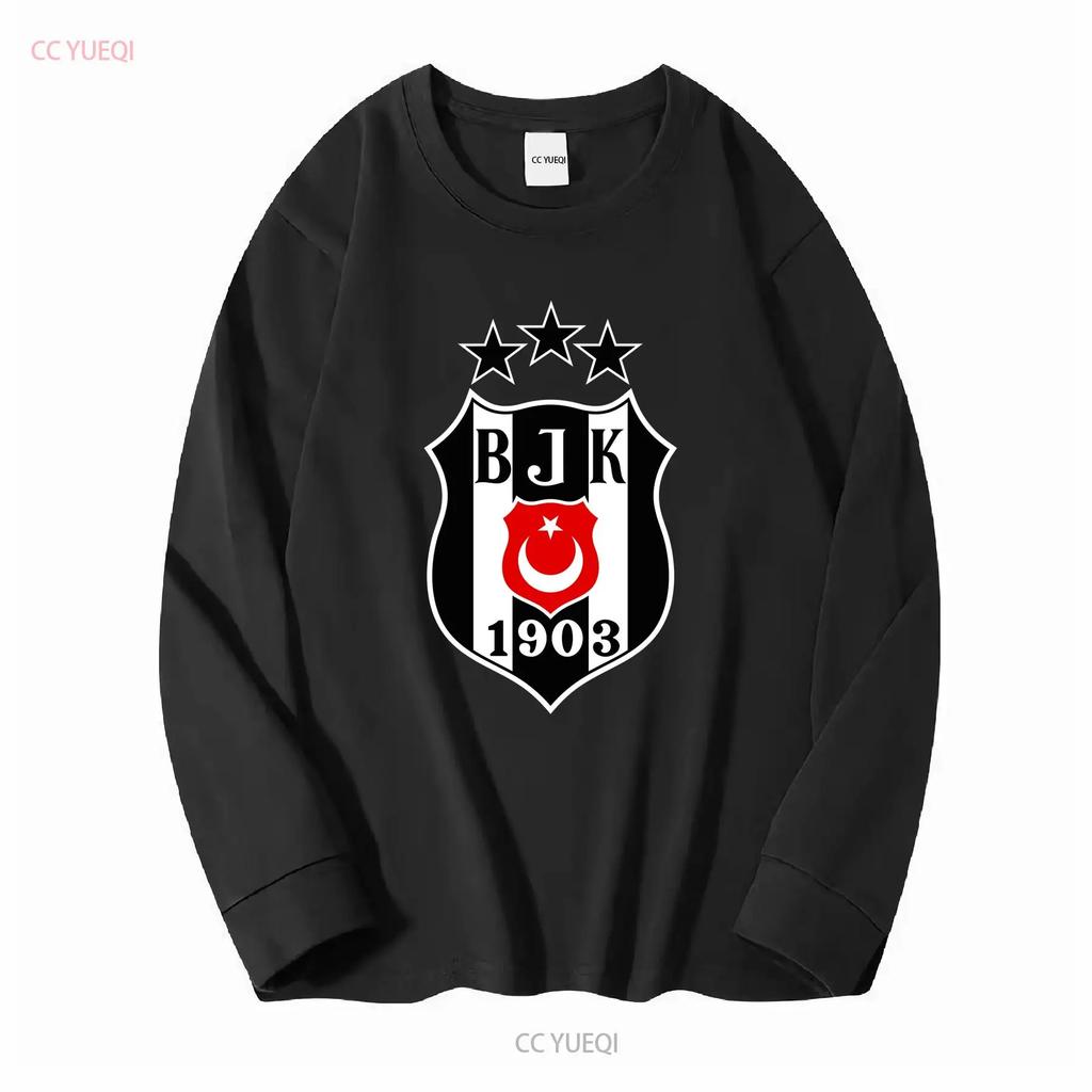 Nouveau T-shirt logo Besiktas Active Drôle Américain Taille US S 5XL vintage Lavé streetwear Polyvalent Extensible mode Décontracté