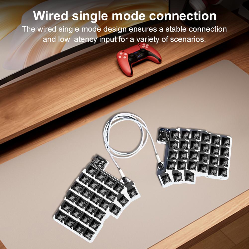 Split Keyboard Wired Ergonomics Keyboard Hot Swap Programmable Keyboard Support QMK/VIAL Left Right Hand Keyboard for PC