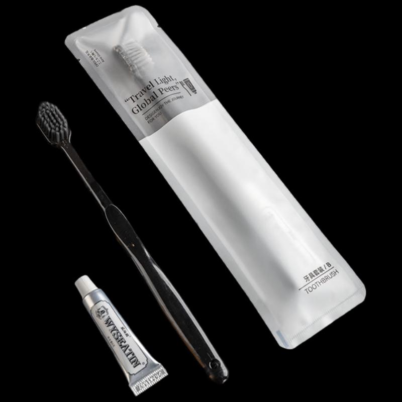SOUMILE Disposable Travel Toothbrush & Toothpaste Set, 100-Pack