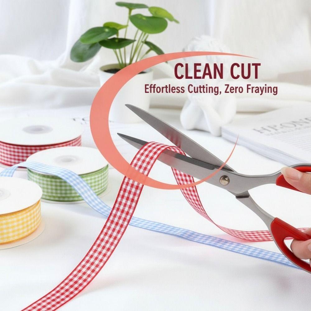 1/2cm Plaid Ribbon DIY Crafts Gift Wrapping Ribbon Variety Pack Gingham Ribbon  Hair Bows