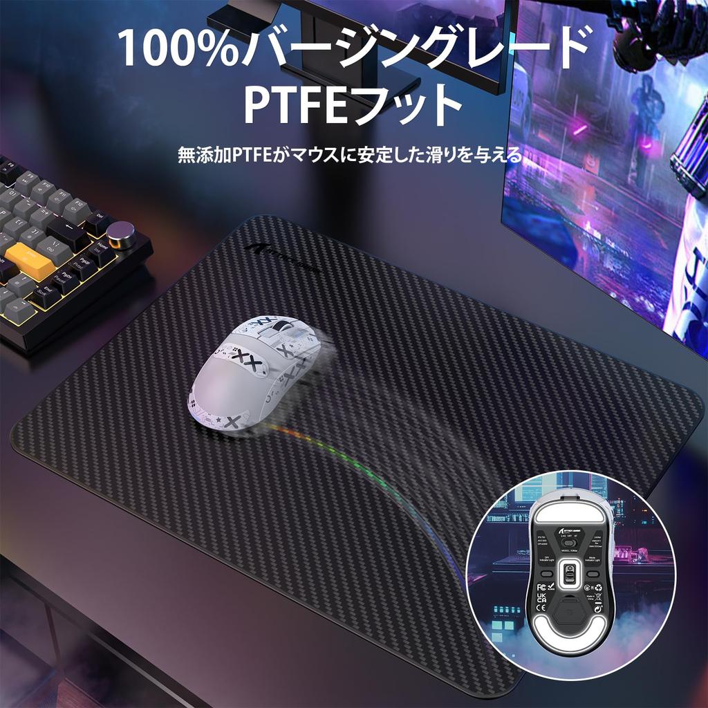X3Max Gaming Lightweight PAW3950 42000 DPI A.JAZZ Mouse (47g), Wireless/Bluetooth/Wired, Sensor,