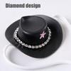 Small Animals Hats Hamster Mini Cowboy Hat Rhinestone Star Design Tiny Pet Hat Costume Accessories for Guinea Pig Rabbit